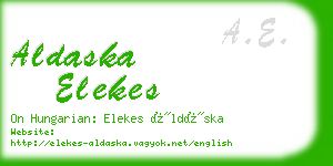 aldaska elekes business card